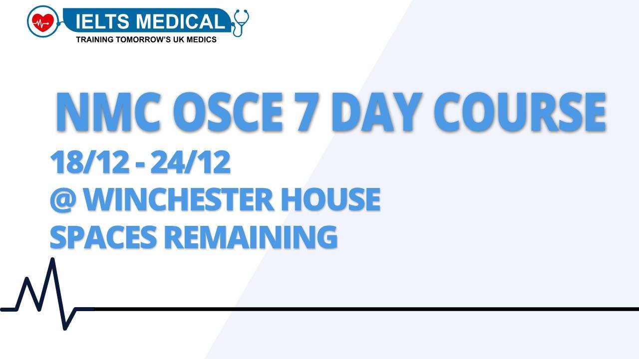 Spaces Remaining On OSCE Course 18/12